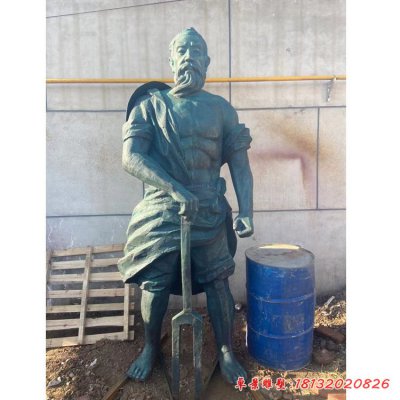 大禹治水銅雕像